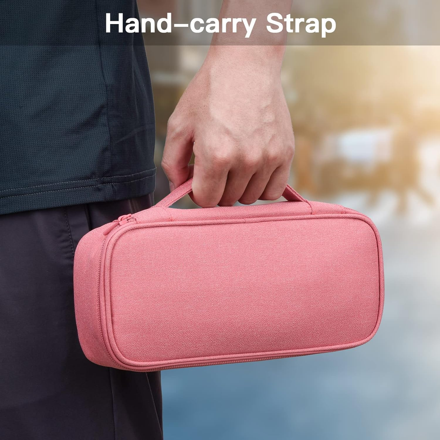 Cord Organizer Travel Case, Electronics Organizer Pouch Bag for Cable & Charger (Pink) image number 4