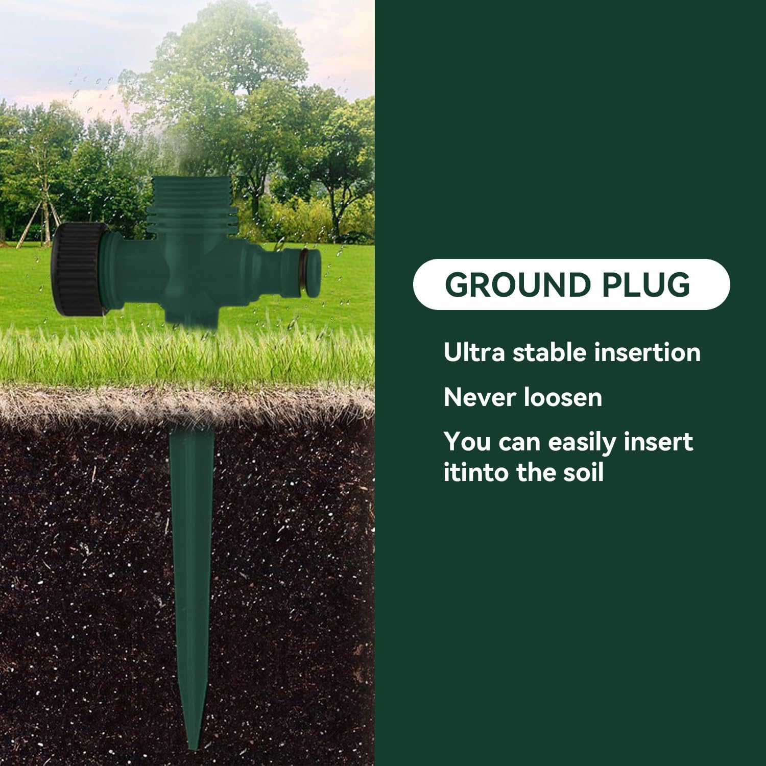 3 Pack Lawn Sprinkler Garden Sprinklers Automatic 360&deg; Rotating Adjustable Watering System for Yard Garden Lawn Large Coverage Area (Connector NOT Included) image number 3