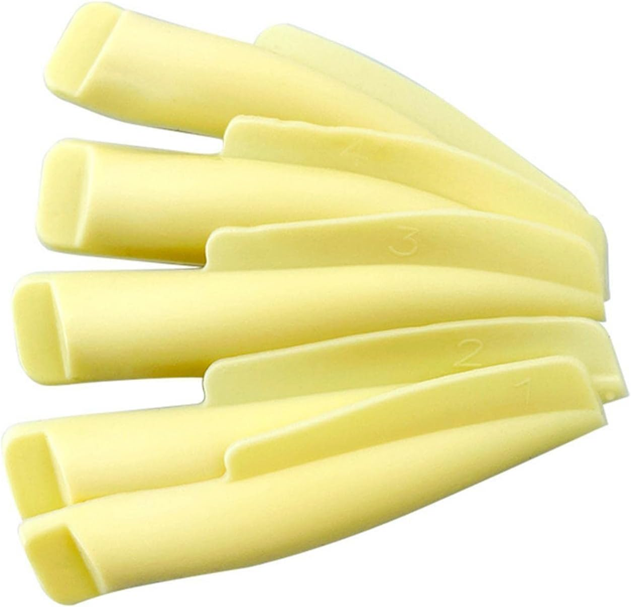 Eyelash Perm Pads Lash Lift Rods Eyelash Perm Silicone Pads 5 Sizes Reusable Soft Lash Lift Pads Shield for Different Length Eyelashes Perfect Lifting (Pale Yellow) - Golden image number 7