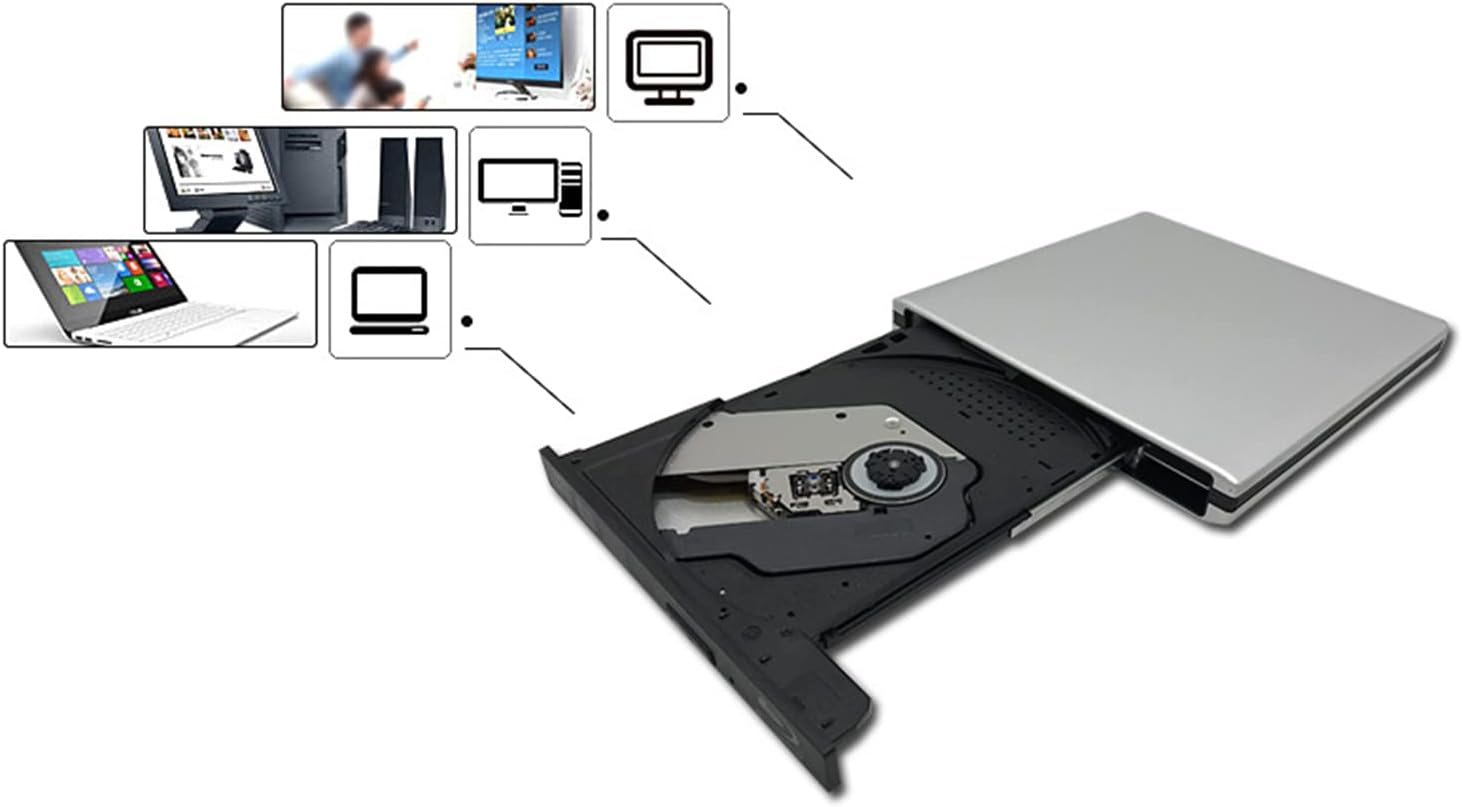 Artudatech 6X Blu-Ray BD Burner External BD Writer CD DVD Drive USB 3.0 Disc Burner Player Writer for Desktop Laptop/Mac/M-Ac-Book Pro/Air/Windows XP/7/8/10 Mac OS image number 5