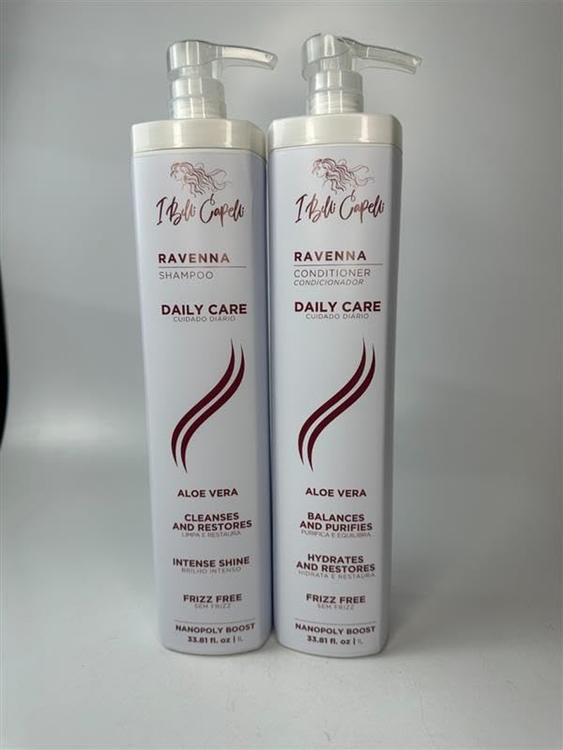 Ravenna Aloe Vera Shampoo & Conditioner Set &ndash; Sulfate & Paraben-Free, Deep Moisture, Breakage Reduction for Dry, Damaged & All Hair Types, 2&times;300Ml (10.1 Fl Oz Each) image number 4