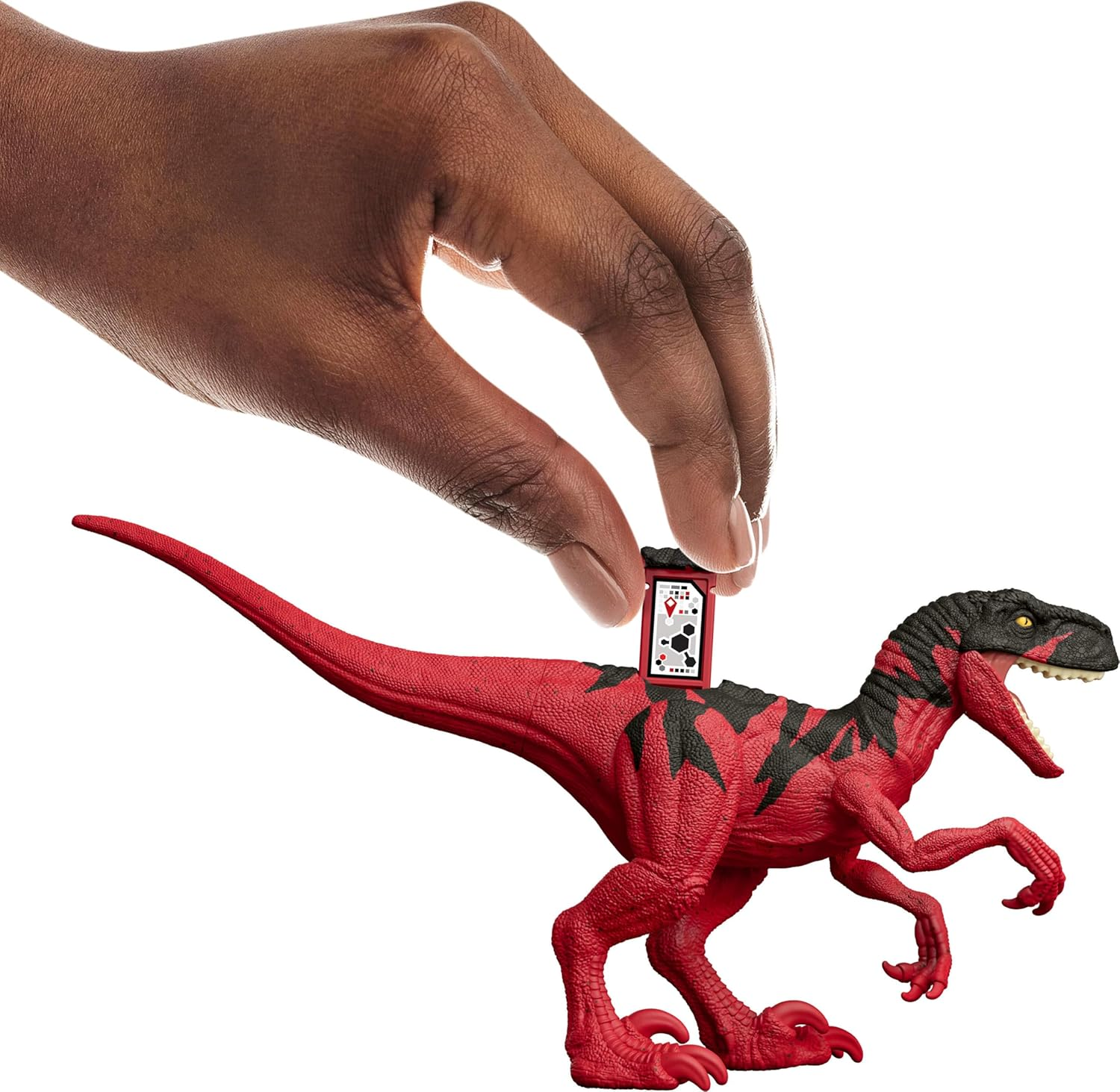 Jurassic World Legacy Collection Reimagined Helicopter, Dinosaur & Human Pack with Projectile, Atrociraptor, Chopper Chase, Digital Play image number 5