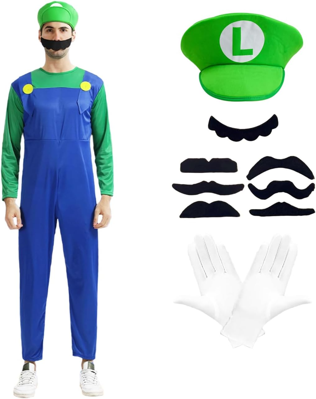 Boys Super Brothers Costume Plumber Cosplay Halloween Costume for Kids Adult with Accessory