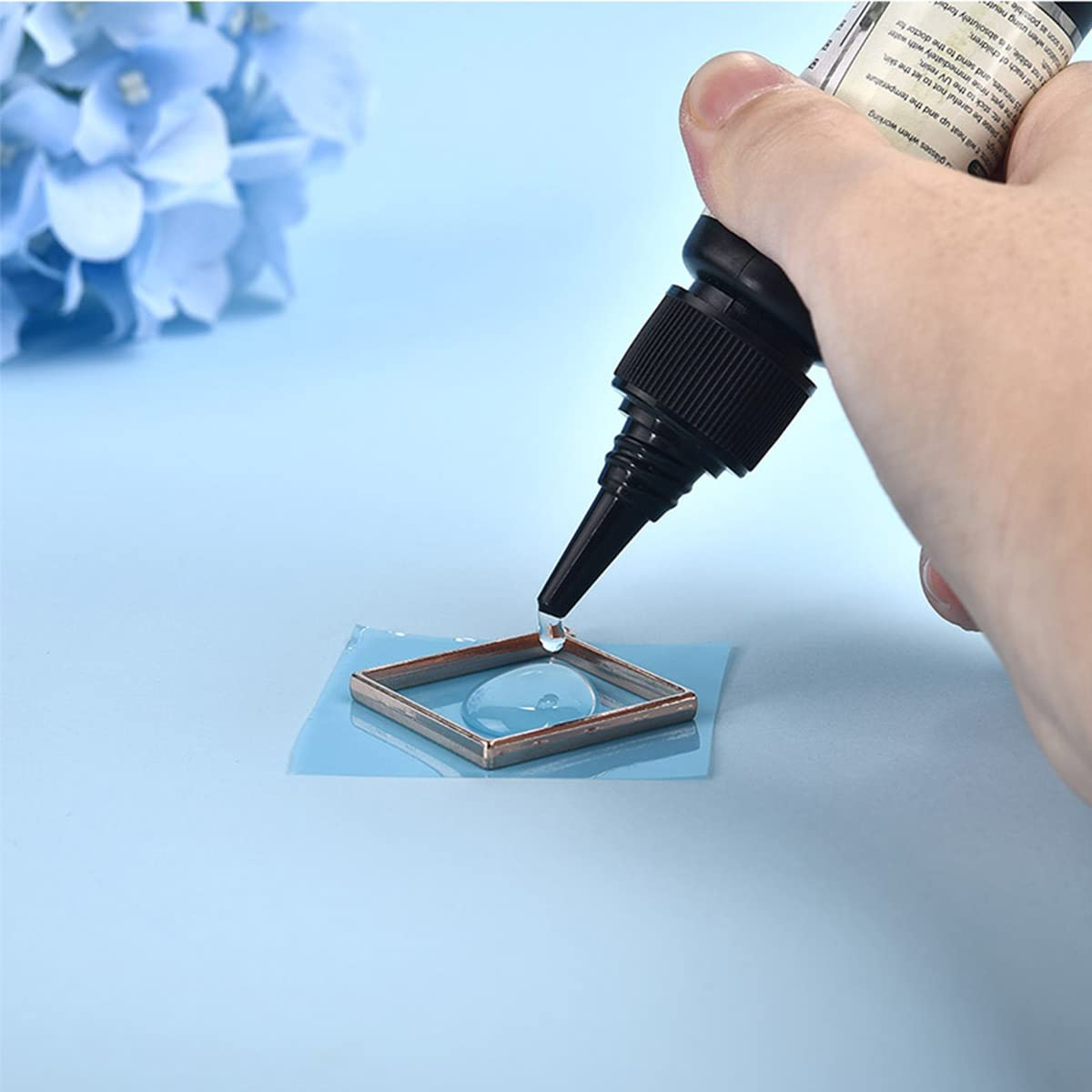 UV Resin, 2 PCS Upgrade Crystal Transparent Clear Hard Glue Solar Curing UV Hard Resin for Earring Pendant Handmade Jewelry, DIY Craft Decoration, Casting and Coating (2X100G) image number 1