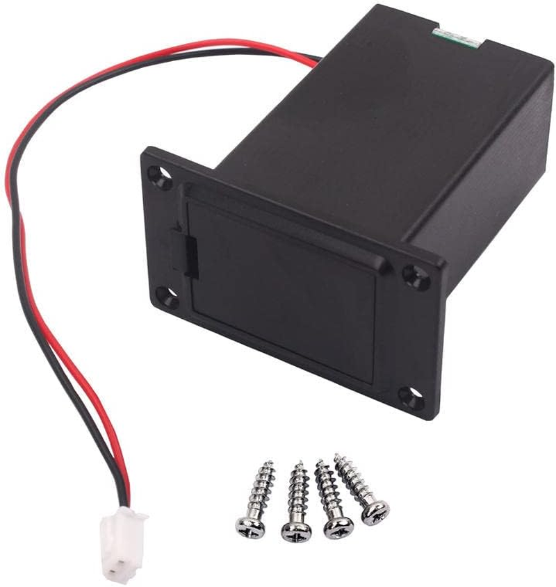 Simhoa Guitar Bass Ukulele Flat Mount 9V Battery Compartment Box Guitar Parts image number 2