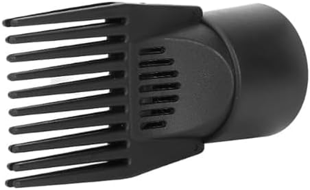 Black Universal Hair Dryer Comb Attachment for Straightening, Detangling - Nozzle Plastic Hairdressing Salon Comb for Curly, Natural Hair image number 1