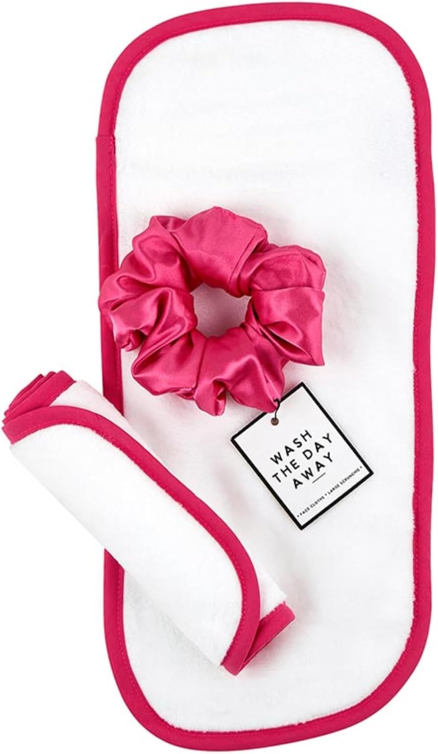 Bella Sleep + Spa Reusable Makeup Remover Facial Cloths and Scrunchie Facial Care Set, 3-Piece, Lilac Ash