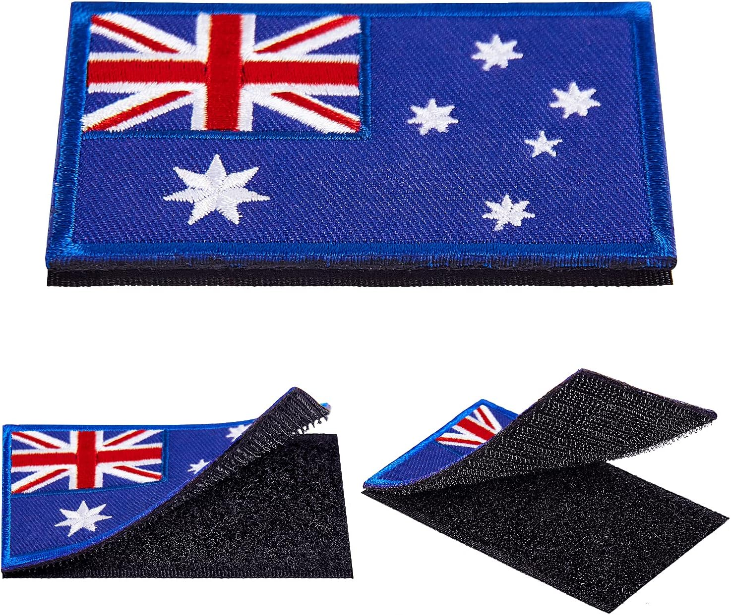 Zxvzyt 3 Pack Australia Flag Embroidered Patches Australian Flags Military Emblem Patch for Clothes Hat Backpacks Decorations - Armenia image number 2