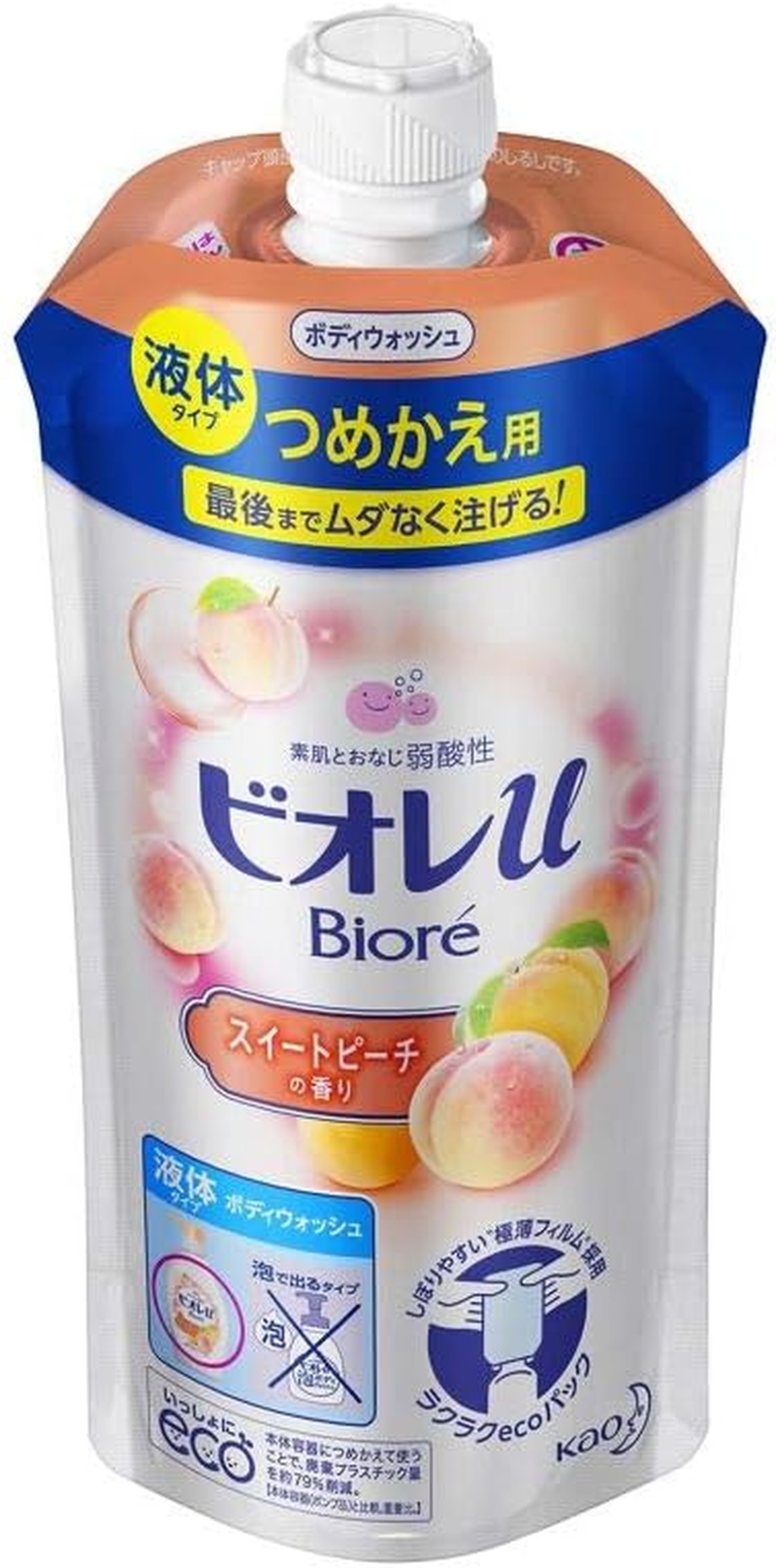 340ML Refill Scent of Kao Biore U Suite Peach