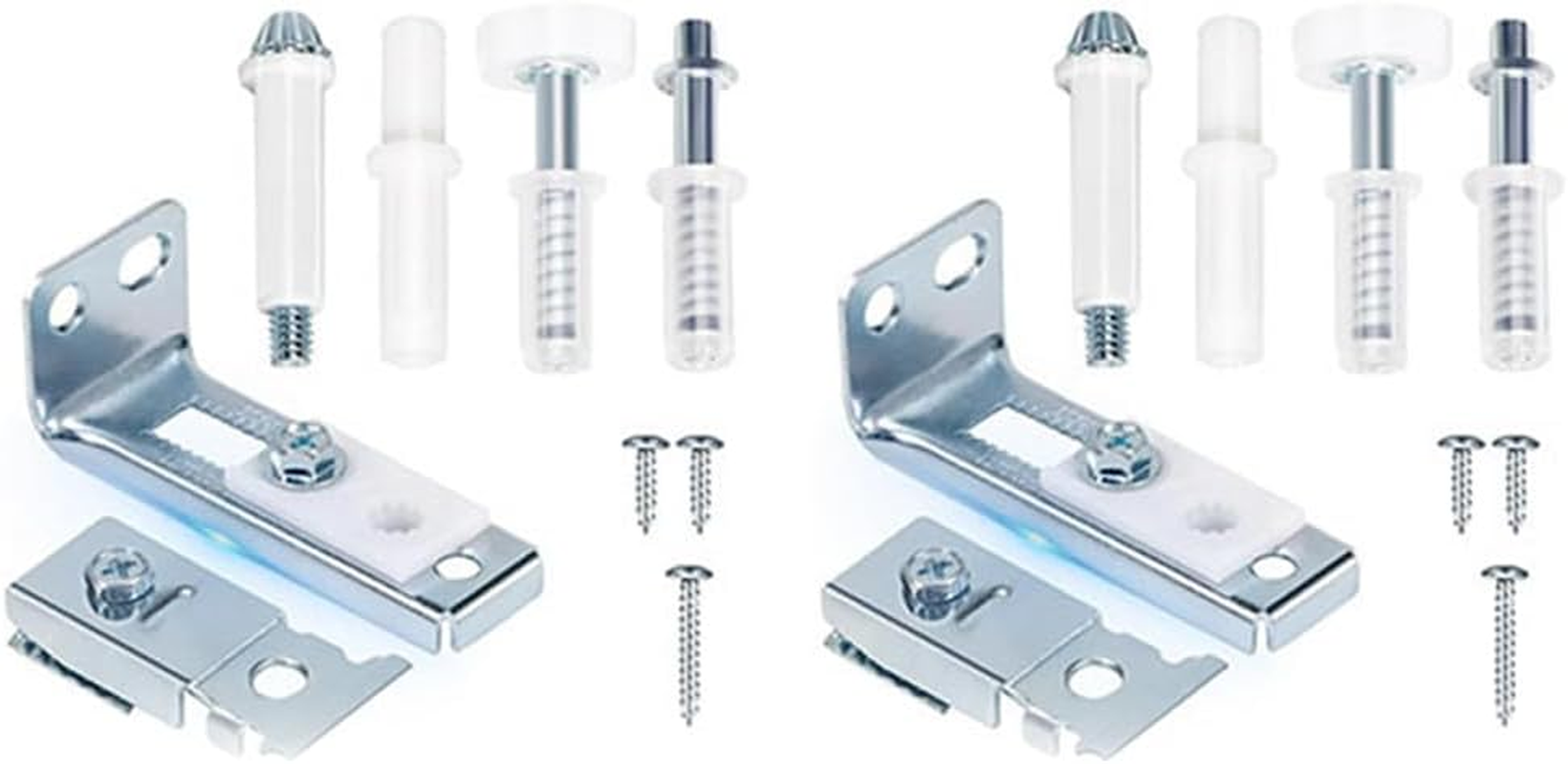 Folding Door Hardware Repair Kit-Bifold Closet Door Replacement Parts for 7/8" to 1" Track-Includes Top & Bottom Pivot,Bracket,Guide Wheel-Fix Sliding Wardrobe Doors (2, Clear) image number 4