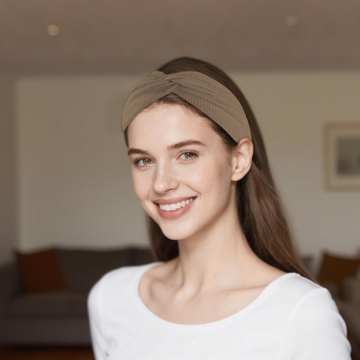 Sdhgerh Pack of 6 Women'S Elastic Headband Women'S Summer Soft Hair Bands Leopard Print Non-Slip Headband for Sports Running Gym Yoga Workout Multicoloured image number 3