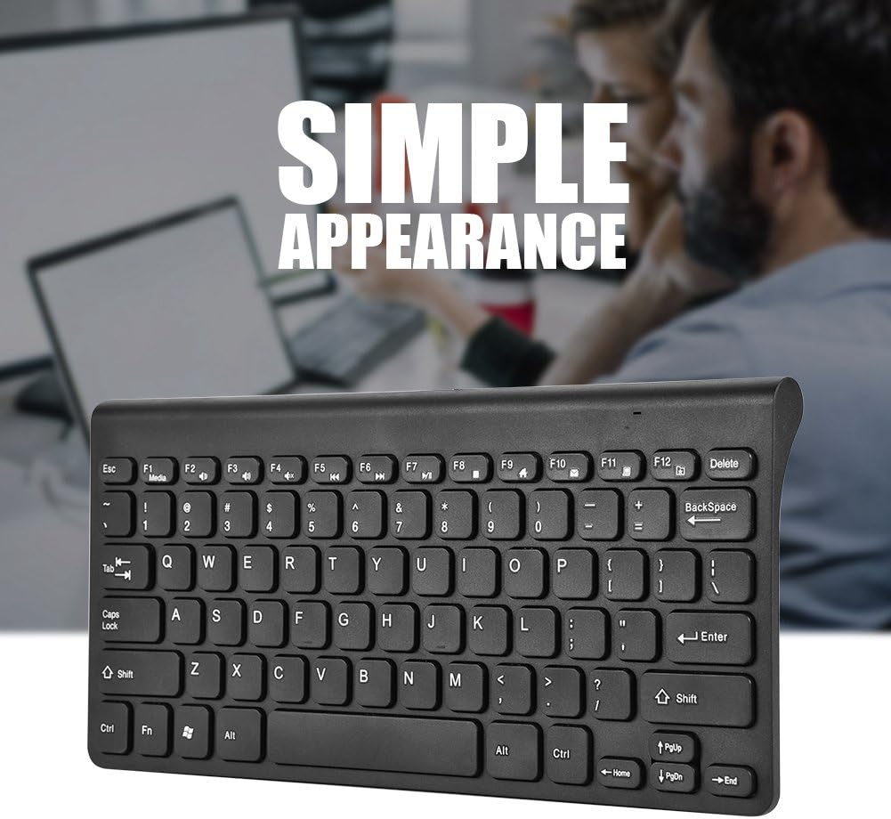 Usb Wired Keyboard Mouse Kit, Mini Ergonomic Keyboard and Mouse Set - Black/White, Ultra-Thin Design, Suitable for Office Work and Entertainment Life(Black) image number 4