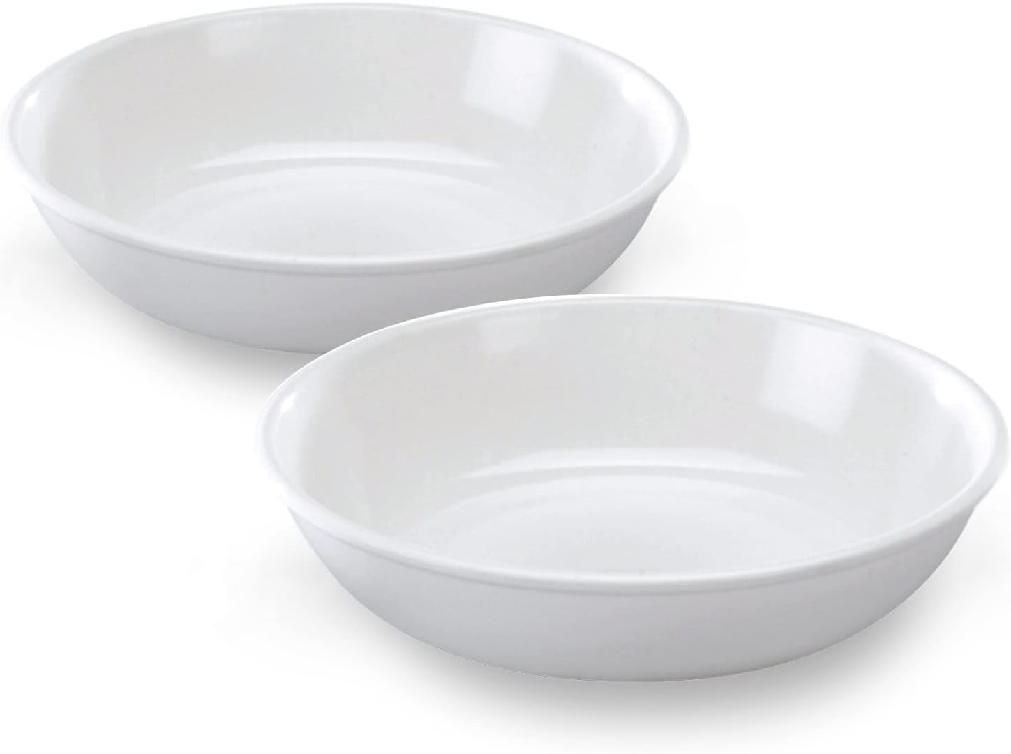 Lucybalu&reg; Melamine Cat Bowl Set of 2 | Feeding & Water Bowl for Cats | White image number 1