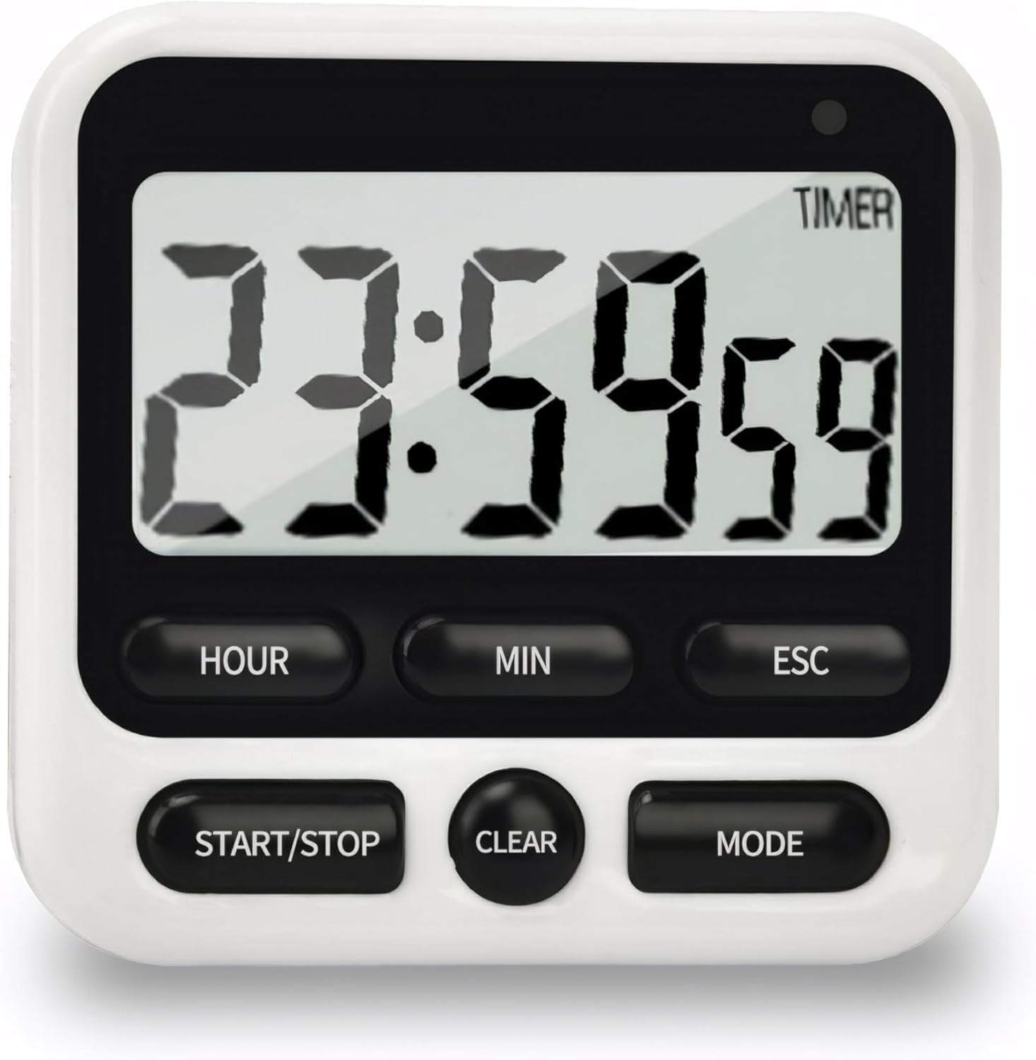 NKOVE Digital Kitchen Timer 24 Hour Clock and Alarm Function with Silent or Alarm Manual Switching Count up or down and Memory Function for Cooking, Baking, Meeting image number 3