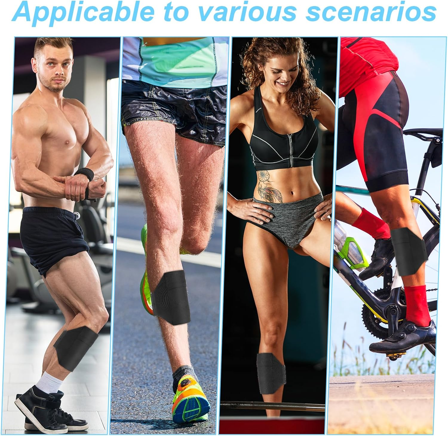 Cell Phone Leg Straps Ankle Wallet, Leg Band for Jogger Thigh Bag with Leg Strap, Non Slip Ankle Wallet Adjustable Arm Pouch for Men Women Running Workout(Black), Black image number 2