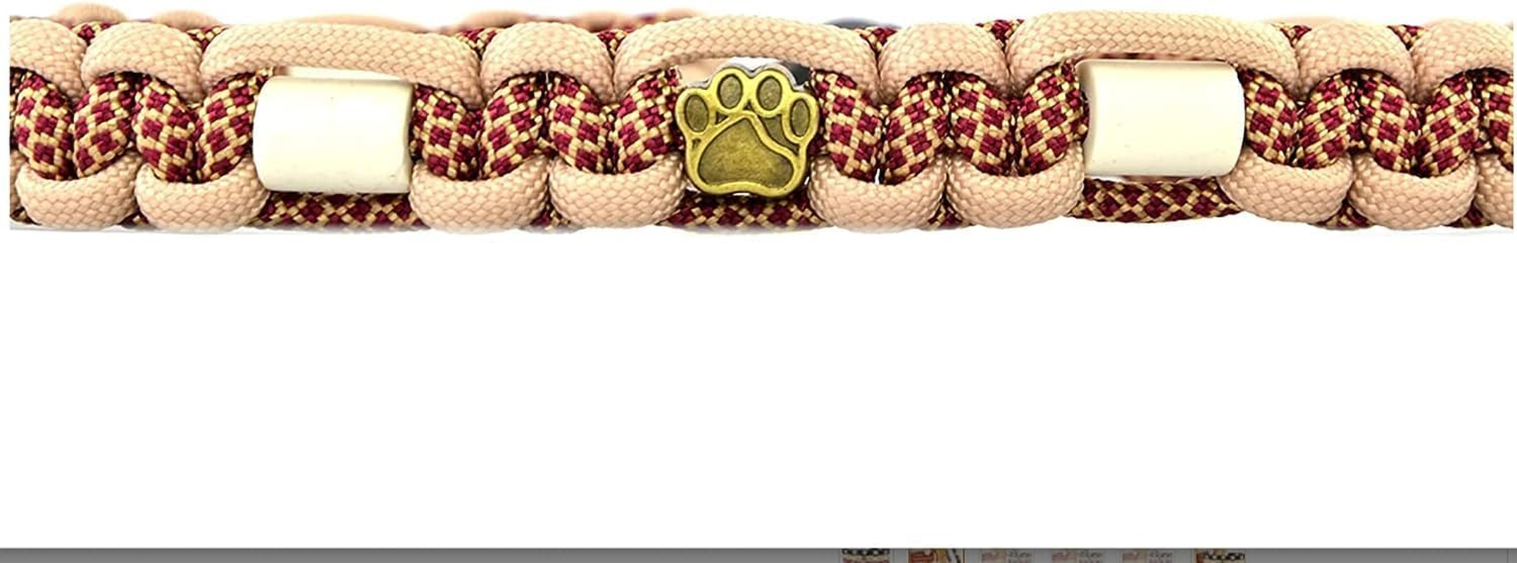 EM Ceramic Collar for Dogs & Cats - Made to Measure EM Band Original US Paracord (21-30 Cm, Bordeaux Red) image number 2