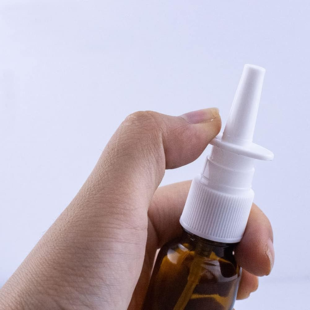 6PCS 10Ml/0.34Oz Empty Glass Refillable Nasal Spray Bottles Fine Mist Sprayers Atomizers Makeup Water Travel Containers Jars for Perfumes Essential Oils Medical Saline Water Applications (Brown) image number 4