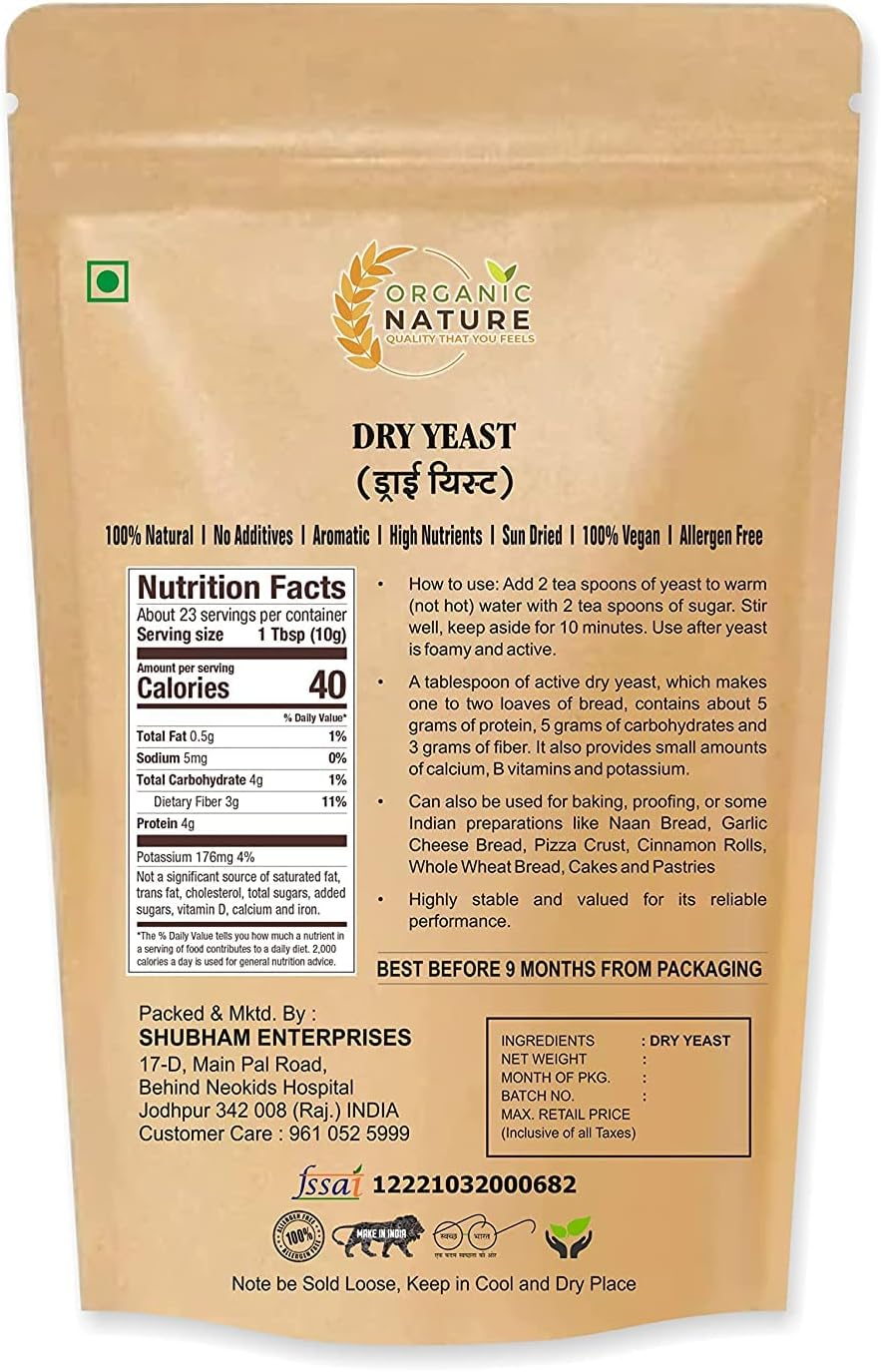 Green Velly Organic Nature Active Dry Yeast Bakers Yeast Instant Yeast (Pack of 500 Gram) image number 2
