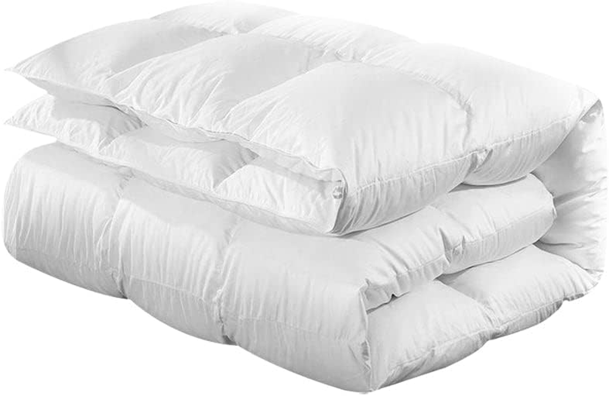Giselle Bedding Duck down Quilt, 700GSM Queen Feather Comforter Doona Duvet Cover Quilts Winter Blanket for Bed, Soft Cotton Covers Lightweight Breathable White