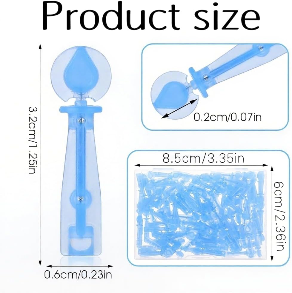 Blue Blackhead Remover Needles, 50Pcs Blackhead Acne Pimple Popper Needles, Acne Pimple Popper Needle Remover Tools for Women Home Use image number 6