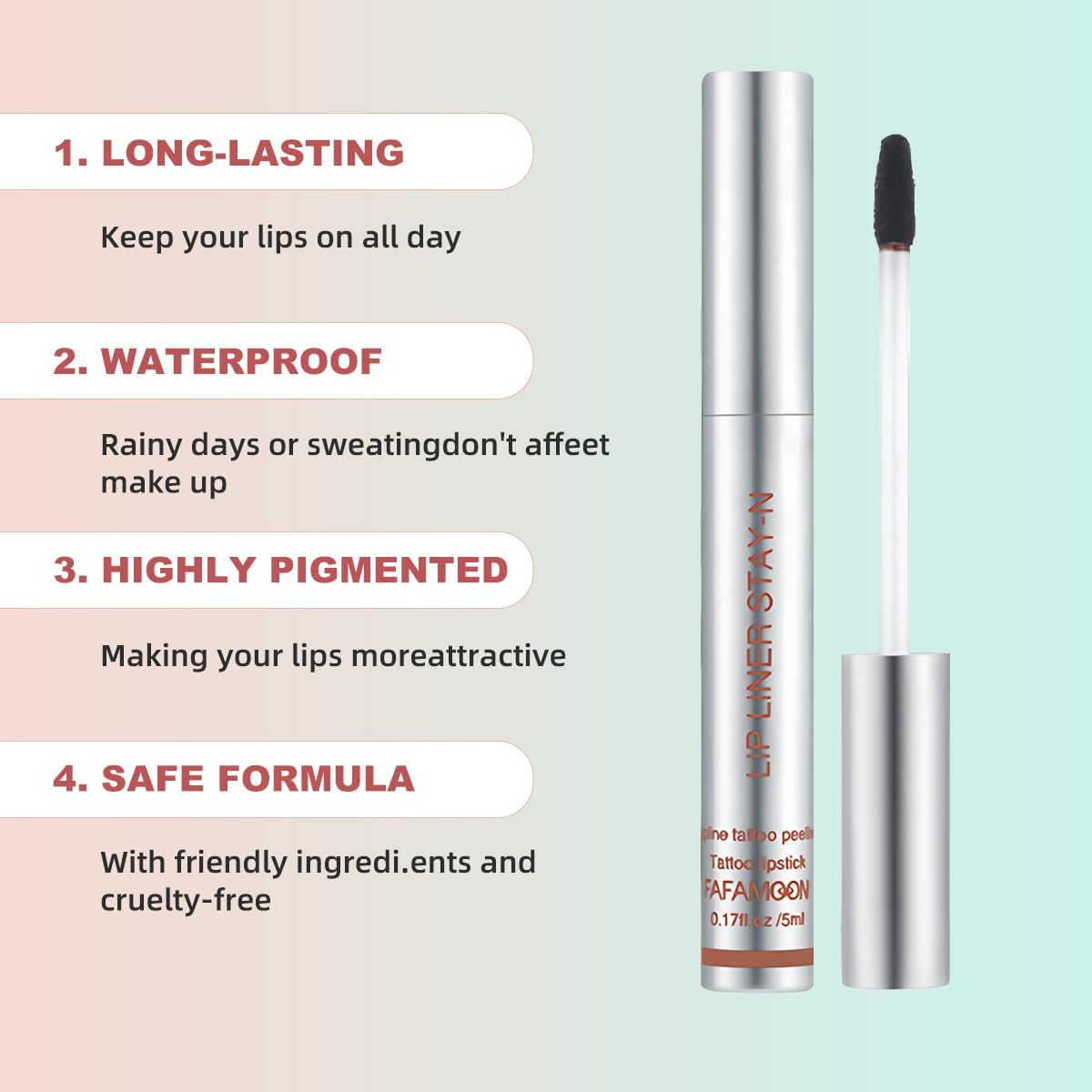 Peel off Lip Liner Stain Long Wear Tattoo Lip Stain Long Lasting, Detachable Pencil Waterproof Transfer-Proof, Highly Pigmented Color Finish Lip Tint Stain (03#Vintage, M)