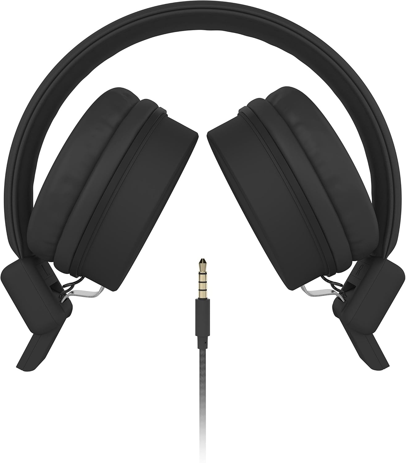 Kitsound Brooklyn Lightweight Foldable Wired On-Ear Headphones, Black image number 1