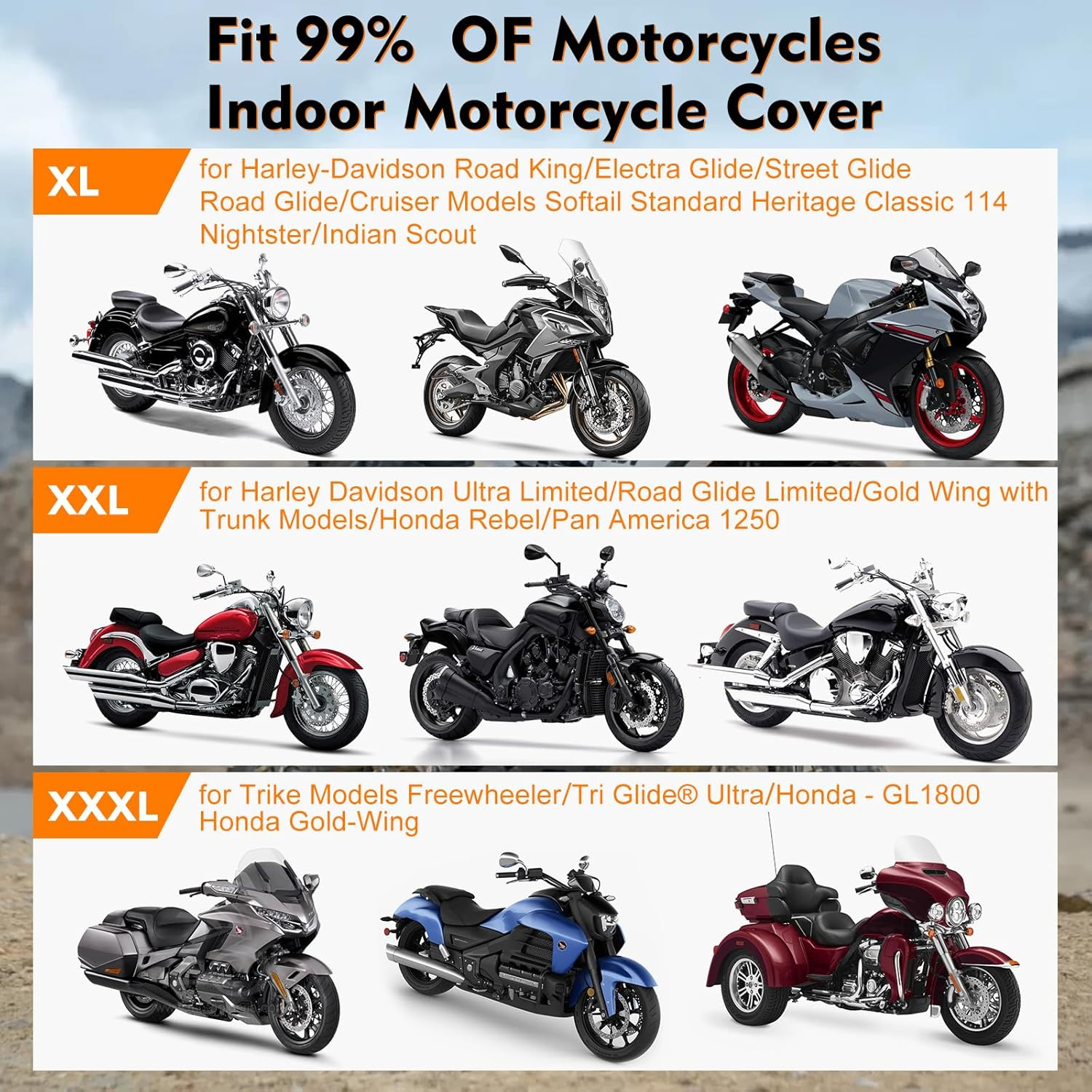 Indoor Motorcycle Cover, Soft Stretch Elastic Dustproof Protection Windproof Cover for Bike, Black and Red Stitching Motorcycle Cover for 96 X 41 X 49 In image number 3