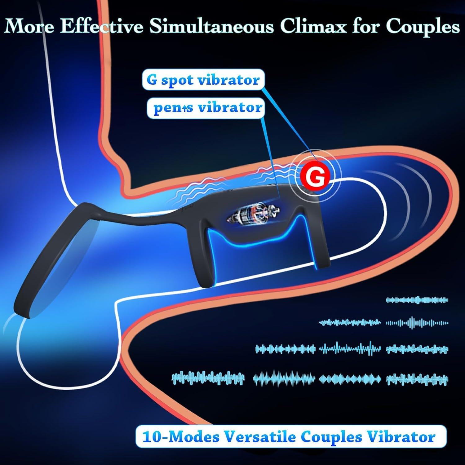 Vibrating Penis Sleeve Cock Ring, Penis Ring Vibrator Extender for G Spot Stimulation, Couples Adult Sex Toys for Men Women, Enhancer Sleeve Male Couple Sex Toy for Men image number 6