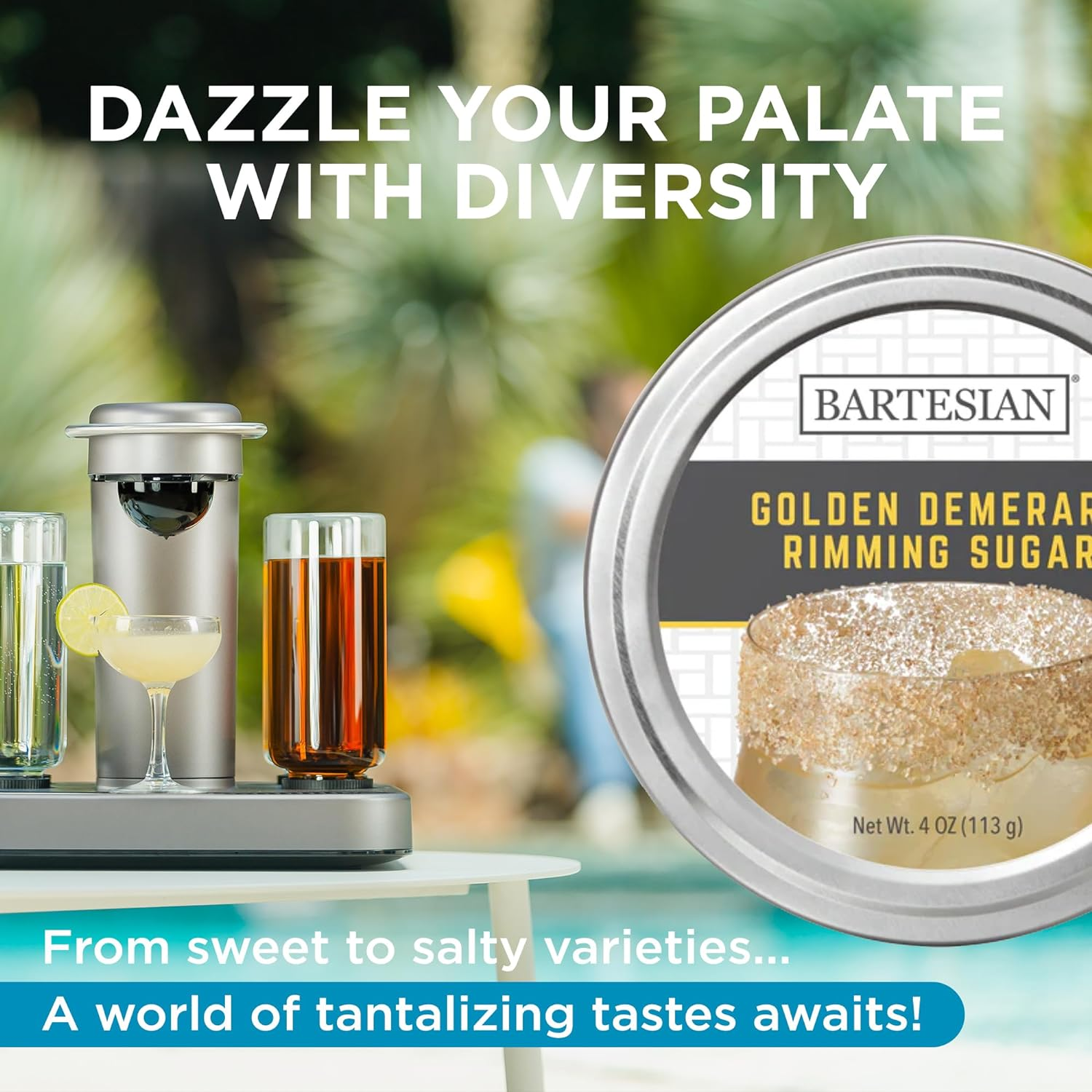 Bartesian Triple Berry Sugar Cocktail Glass Rimmer - Cocktails Glasses Sweet Rimming Garnish for Bar Drink Lemon Drop, Margaritas, Gimlets, Cosmopolitan - Home Bartending Mixology Supplies image number 6