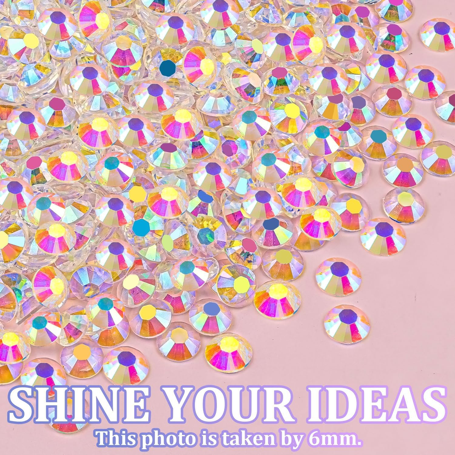 30000Pcs Resin Jelly Rhinestones with Tweezers for Bedazzling, Transparent AB Flatback Gems, Crystal with 3Pcs 10Ml B7000 Jewelry Glue for Crafting Clothing Tumblers Shoes Fabric Nail Art Makeup image number 2