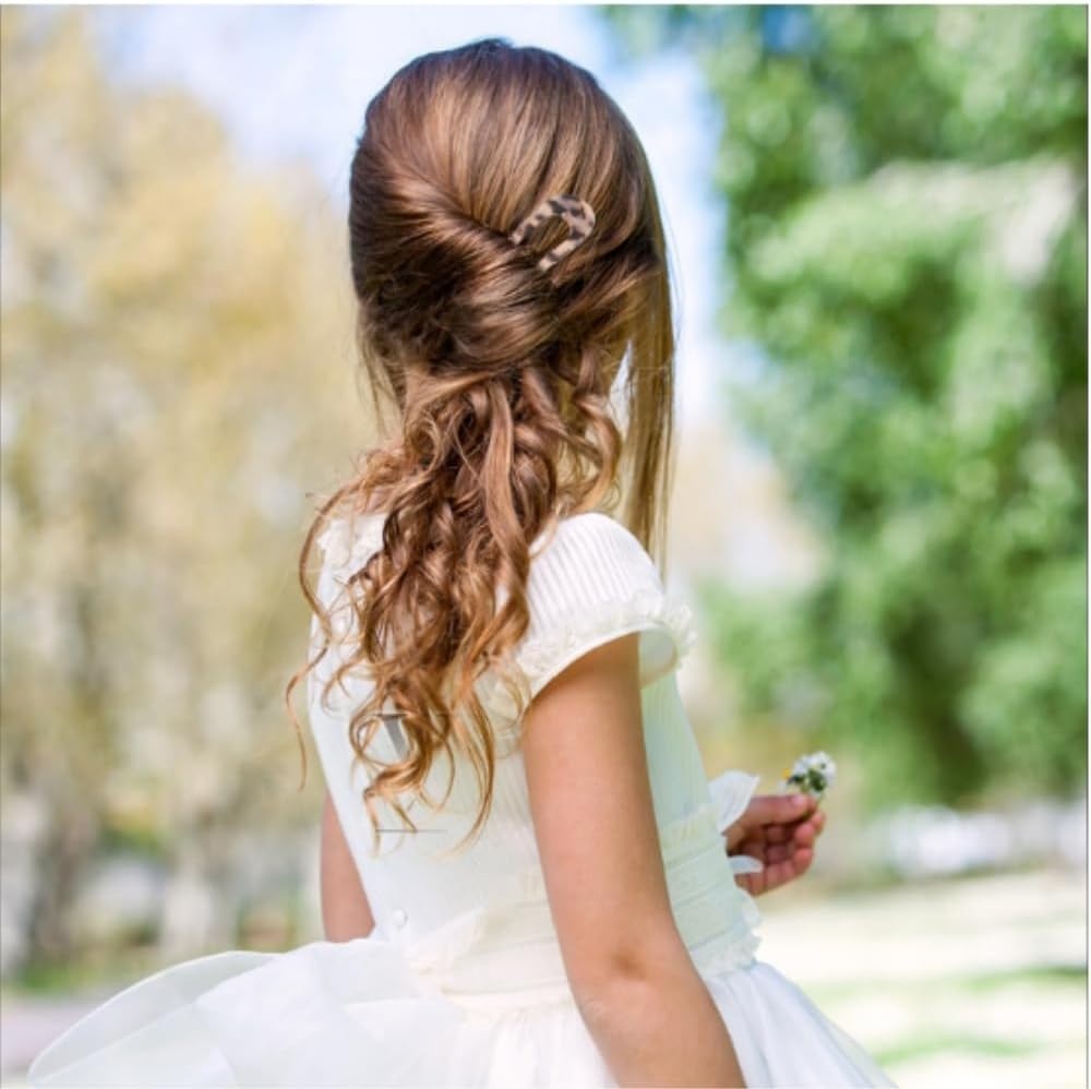 4Pcs French U-Shaped Hair Pin, Hair Sticks Forks Cellulose Acetate Tortoise Shell,Twist Hair Pins Clip for Long Hair for Women Vintage Hairstyle Accessories Chignon Pin