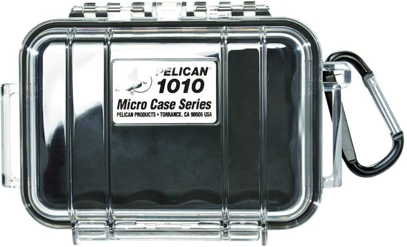 Pelican #1010 Micro Case, Clear/Black, One Size