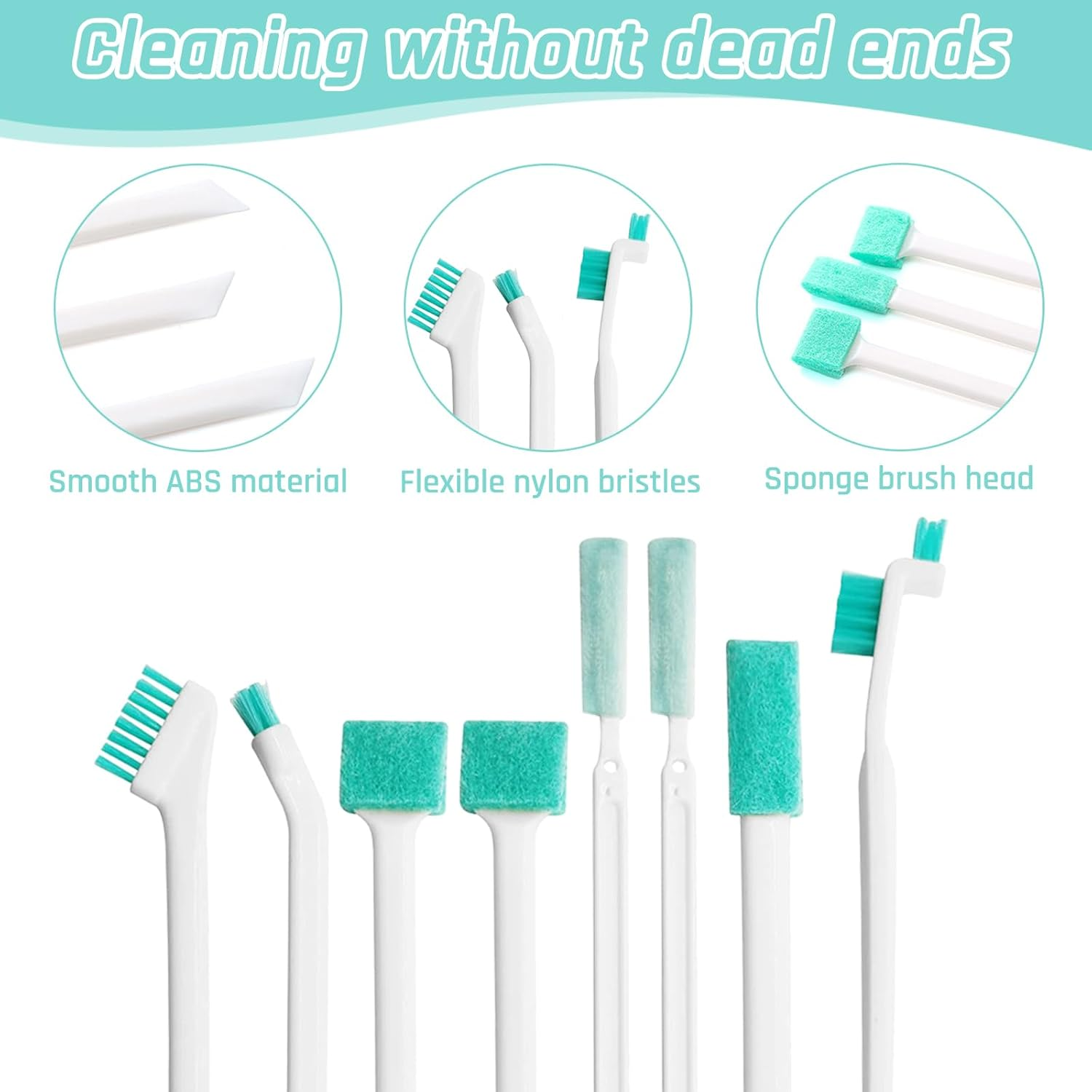 18 Pieces Thin Bottle Brush Sponge Set, Bottle Cleaner Brush Sponge Brush Bottle Sponge Cleaning Brush Bottle Brush Baby Small Brushes for Cleaning All Drinking Straws