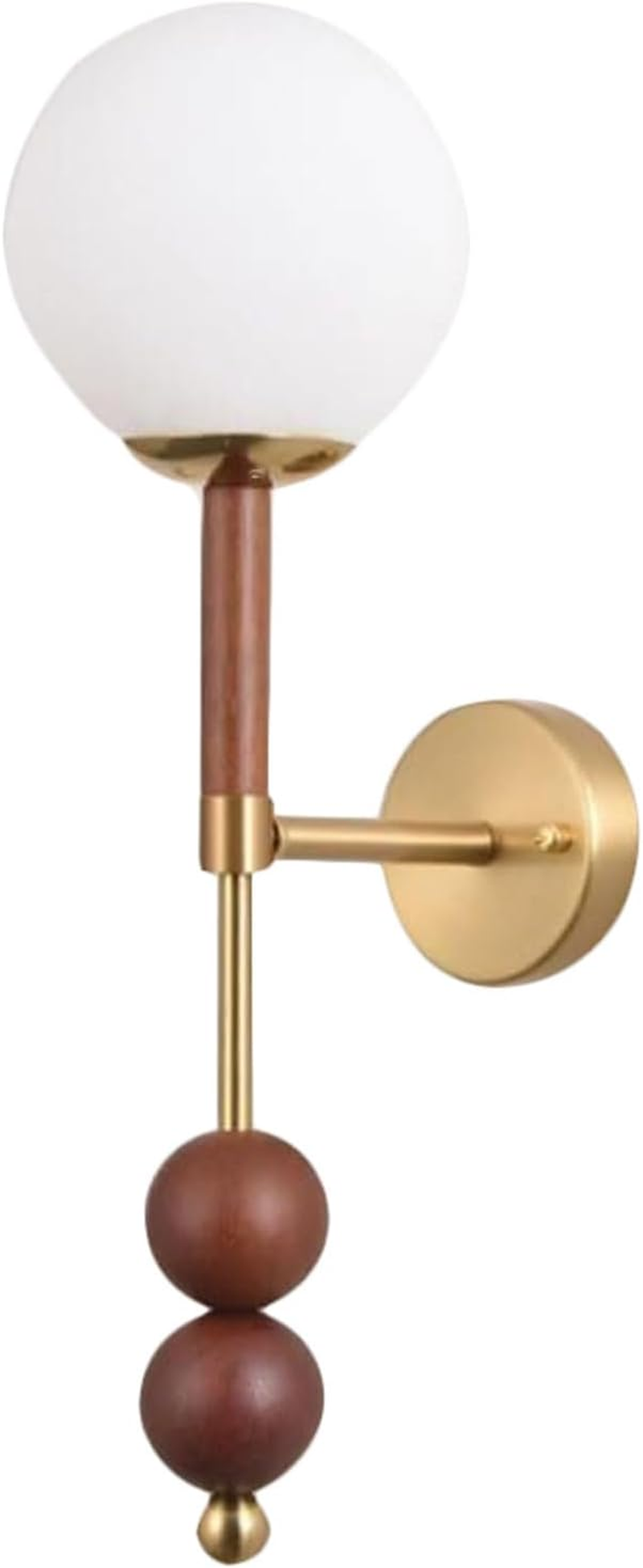 Modern Globe Wall Lamp Brushed Brass Wall Lamps with White Globe Glass Shade Wall Lighting Fixture for Restaurant Wall Lighting image number 5