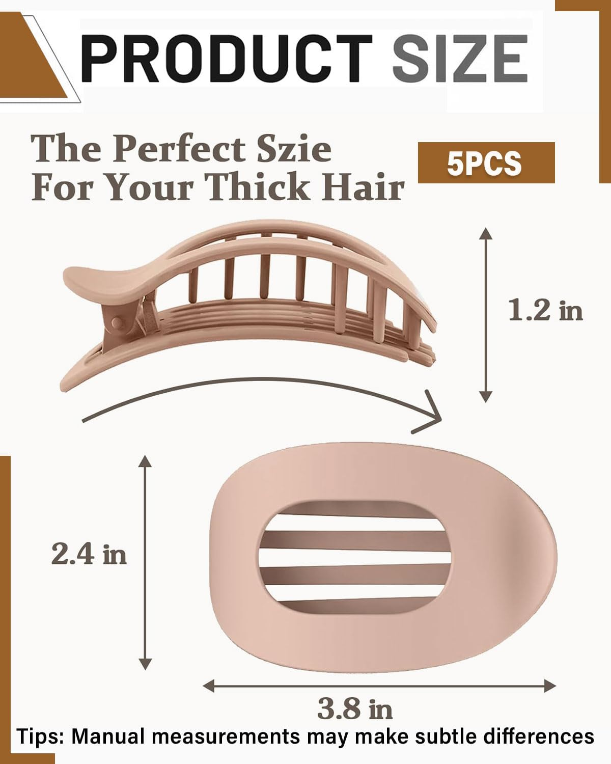 FUGLUS 4 Pieces, Duckbill Hair Clips, Beak Hair Clips, French Hair Clips, Flat Secure Hold Inner Teeth Hair Claws, Strong Hold Side Hair Clips, 4 Pieces image number 5