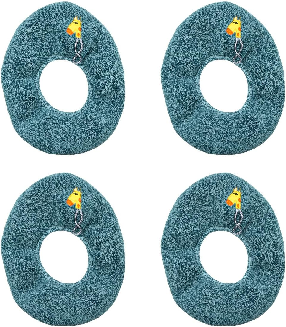 Set of 4 NUZAMAS Toilet Seat Covers Soft Toilet Cushion Toilet Cover with Flip Lid Handle Universal Portable Toilet Seat Washable Toilet Seat for Home Bathroom image number 6