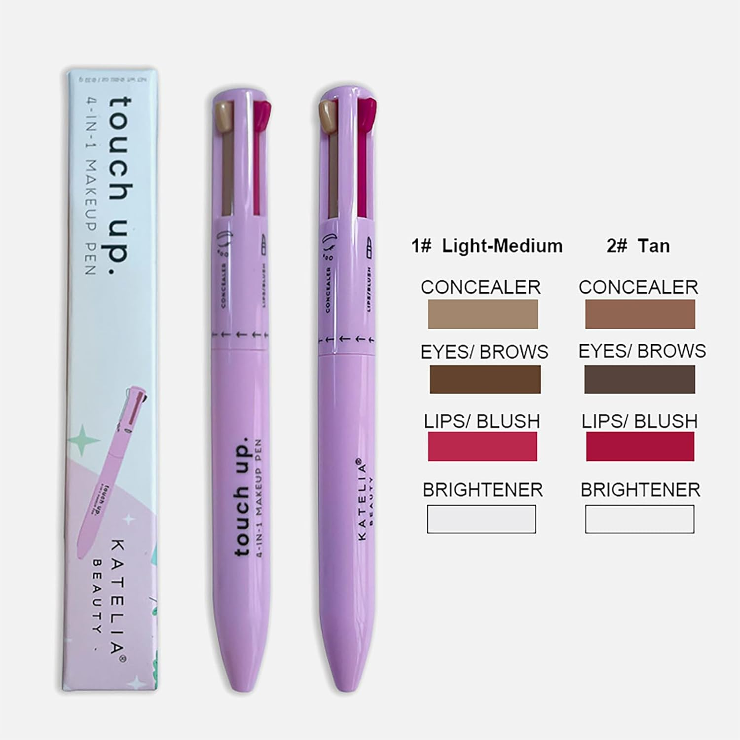 4-In-1 Makeup Pen, 8 Color Eye Liner, Brow Liner, Lip Liner, & Highlighter Pen, Waterproof All in One Makeup Pen Eye Long-Lasting Multi-Function Makeup Beauty Pencil #B image number 3