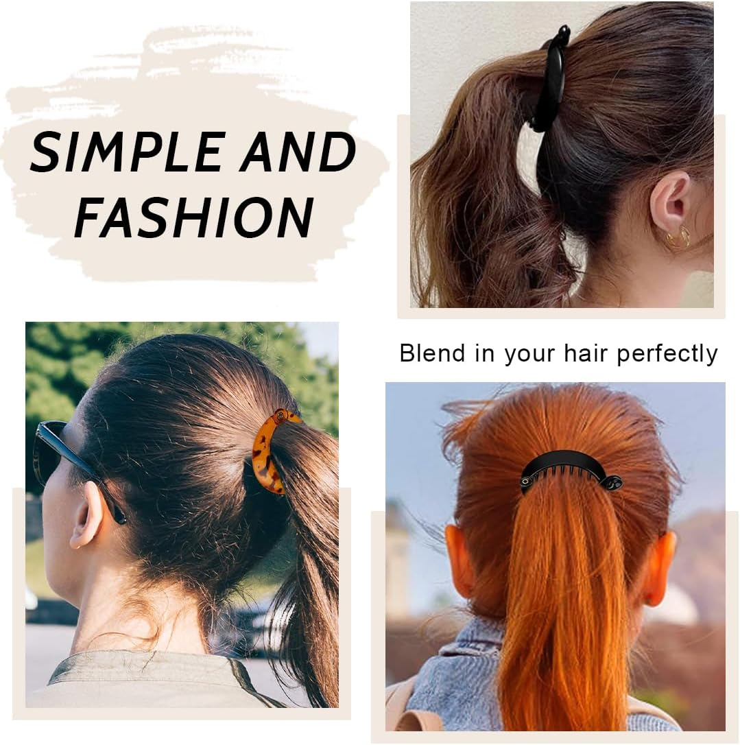 SJBAUTYO Pack of 4 Banana Clips, Hair Clips, Banana Fish, Banana Clip, Combs Fish Clips, Banana Clip, French Banana Clip for Women, Girls for Long, Curly or Straight Hair image number 2