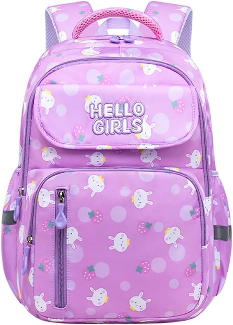 Kids Backpack Cute School Bookbag for Girls Kawaii Printed Schoolbag Elementary Lightweight Backpack