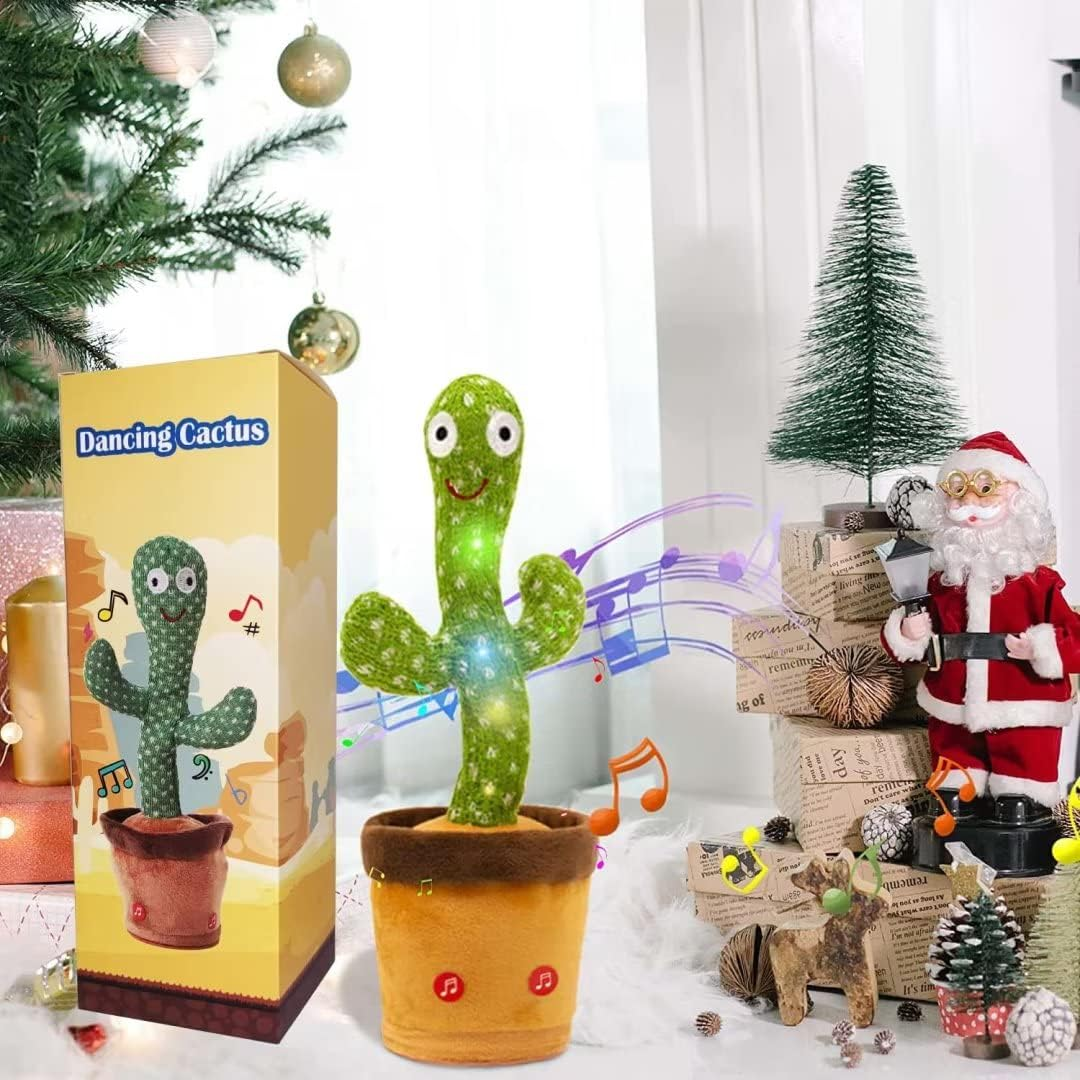 Tiktok Dancing Cactus Talking Toy,Sing/Wriggle/Recording Soft Plush Interactive Toy Figures Repeat What You Say and Sing/Electronic Mimicking Cactus Toy for Kids Baby/ 120 Popular Songs image number 5