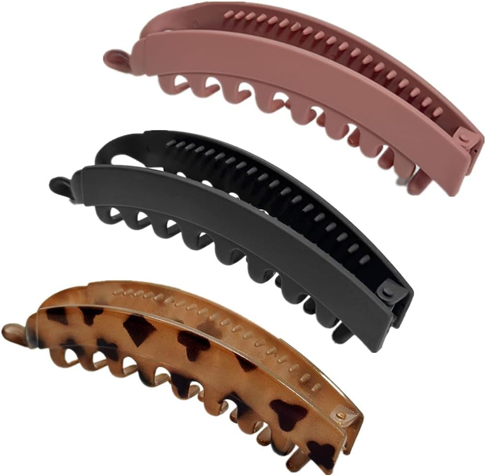 3 Pcs Grips,Big Comb,Nonslip Clincher Combs,Afzoryxn Banana Clips Hair Clincher Combs for Women,Banana Clips Clincher Comb,Hair Clincher Comb for Women image number 3
