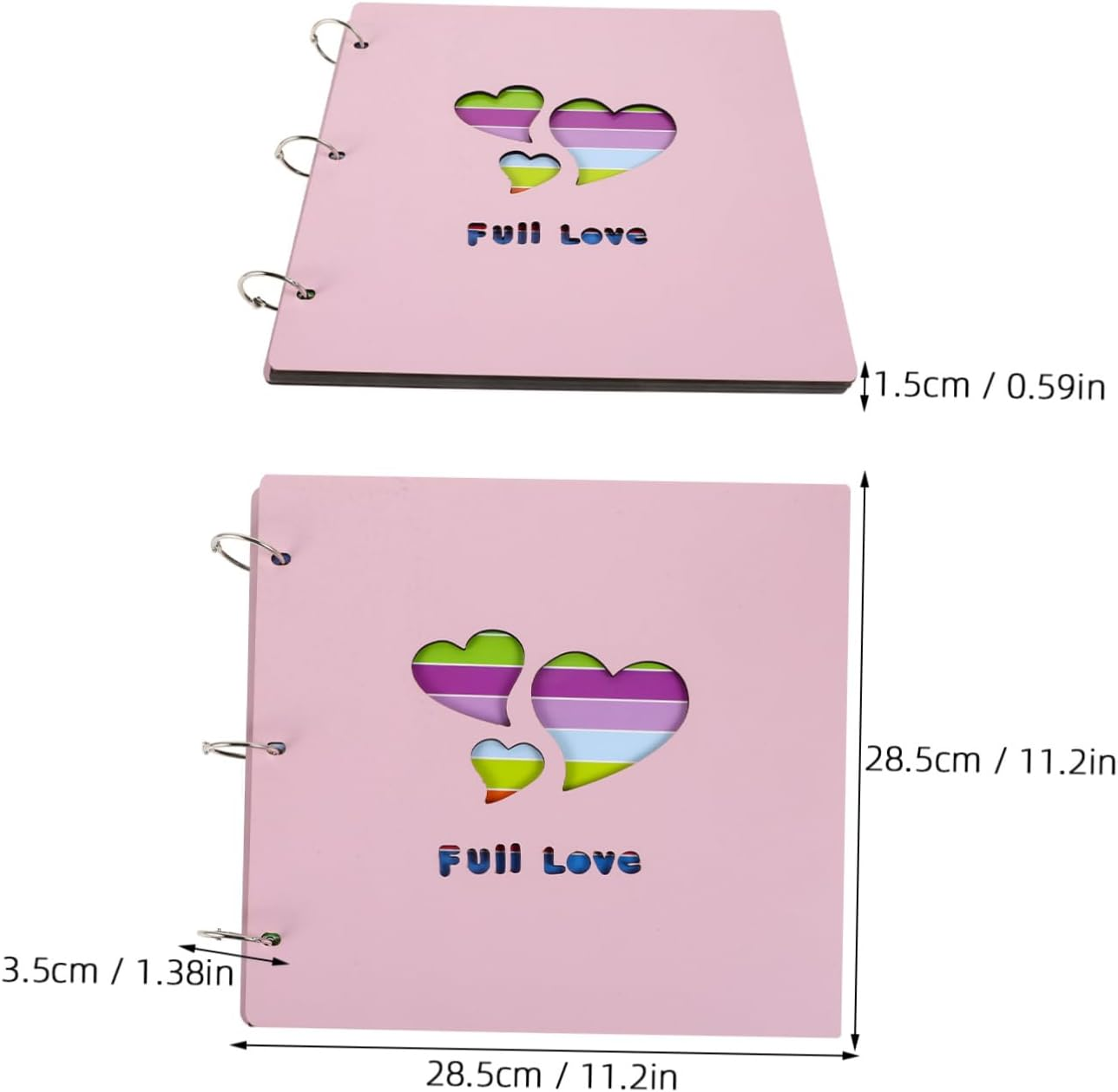IMIKEYA Diy Picture Album Handmade Scrapbook Wooden Cover for School Family Memories