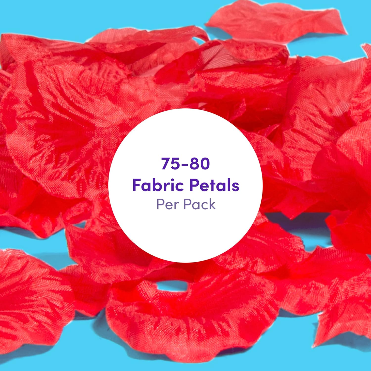 Lovehoney Red Fake Rose Petals - Reusable & Unscented Fabric Petals - Perfect for Valentines or Date Nights - Pack of 75-80 image number 4