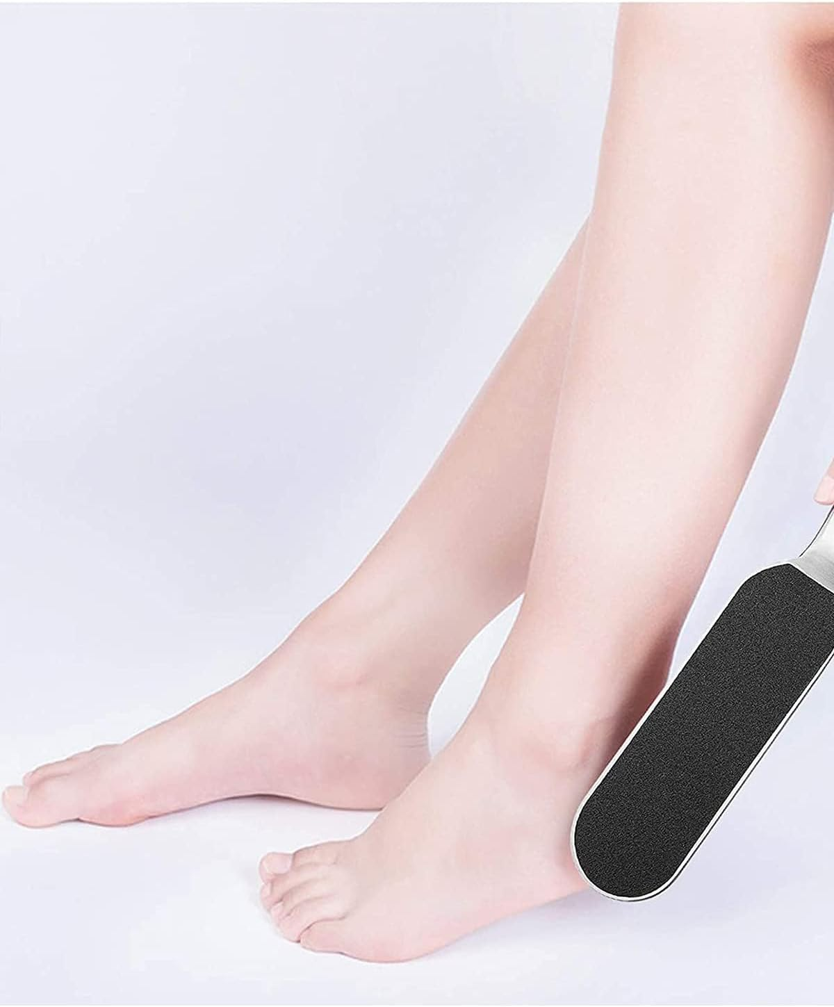 EBANKU 100Pcs Foot Files Refills Foot File, Reusable Stainless Steel Cracked Skin Corns Callus Remover, Feet Rasp Pedicure Sandpapers Replacement Pads Easy Feet Scrubber for Bath Pedicure Salon image number 6