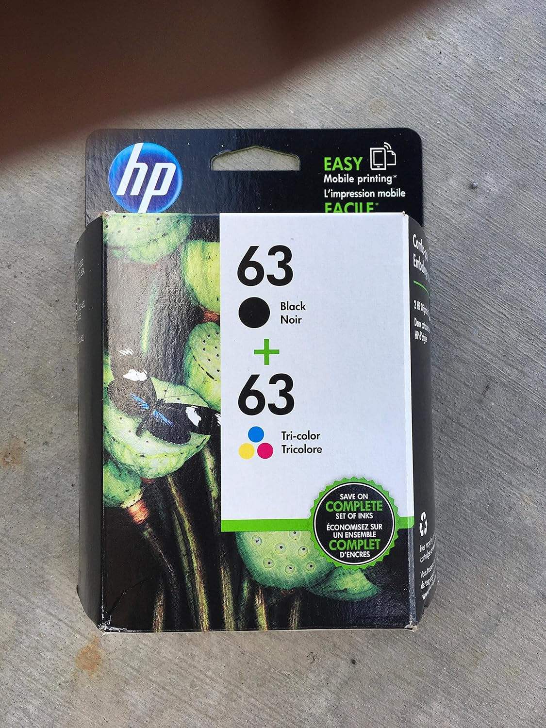HP L0R46AN 63 Black & Tri-Color Original Ink Cartridges, 2 Pack image number 1