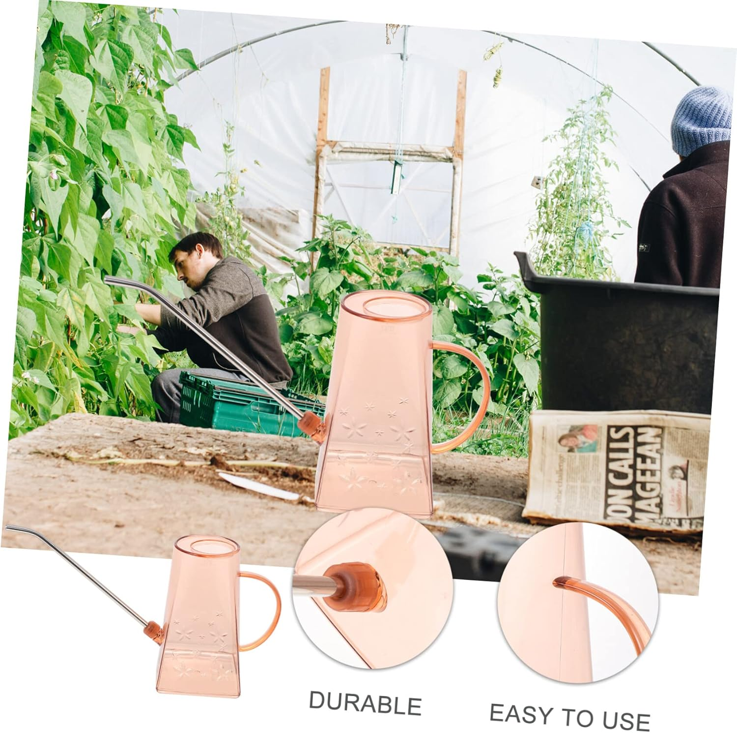 Yardenfun Garden Watering Pot Long Spout Watering Can for Succulent Plants Easy Clean Design image number 2