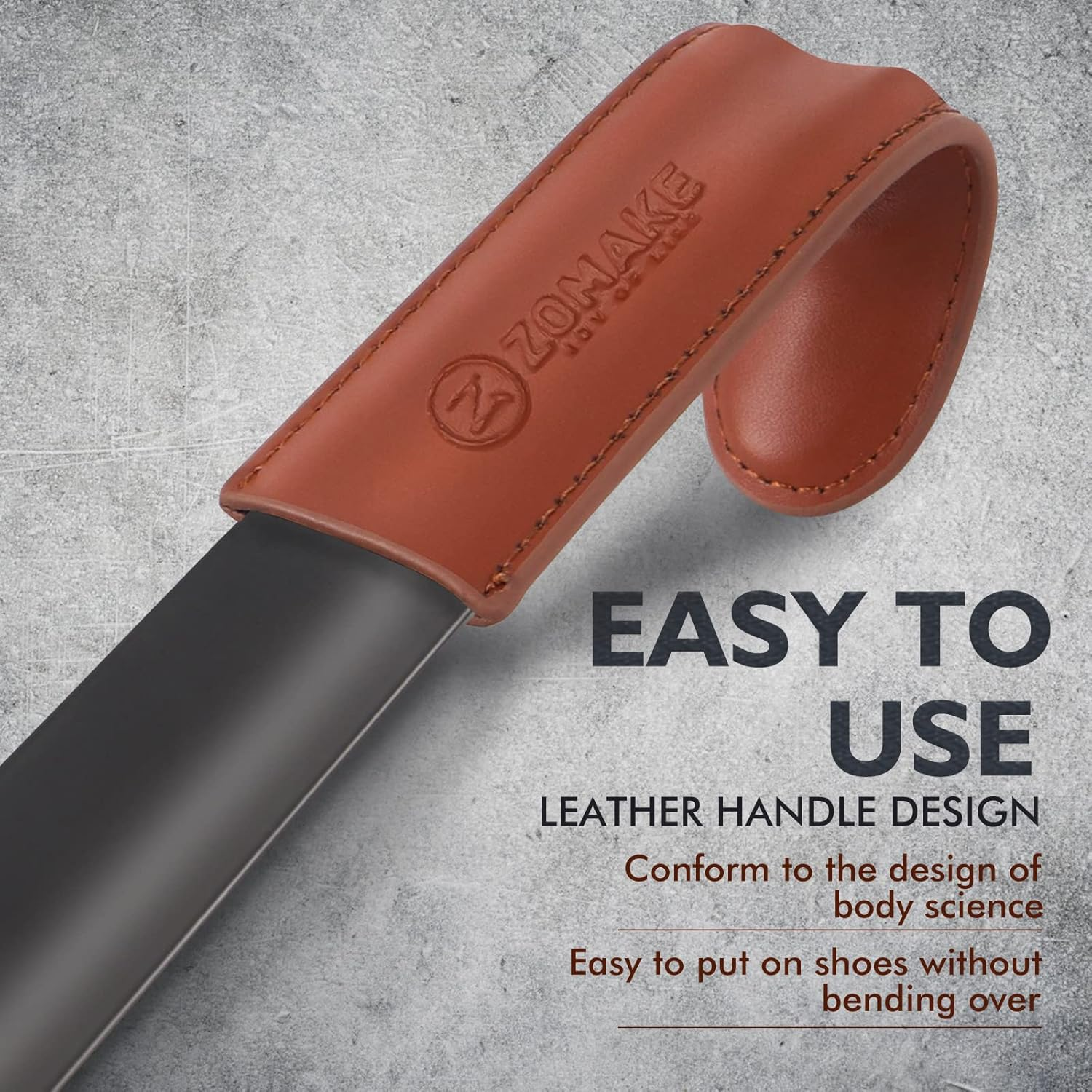 ZOMAKE Shoe Horn Long Handle 72/19CM with Travel Metal Shoehorn for Men Women Seniors image number 1