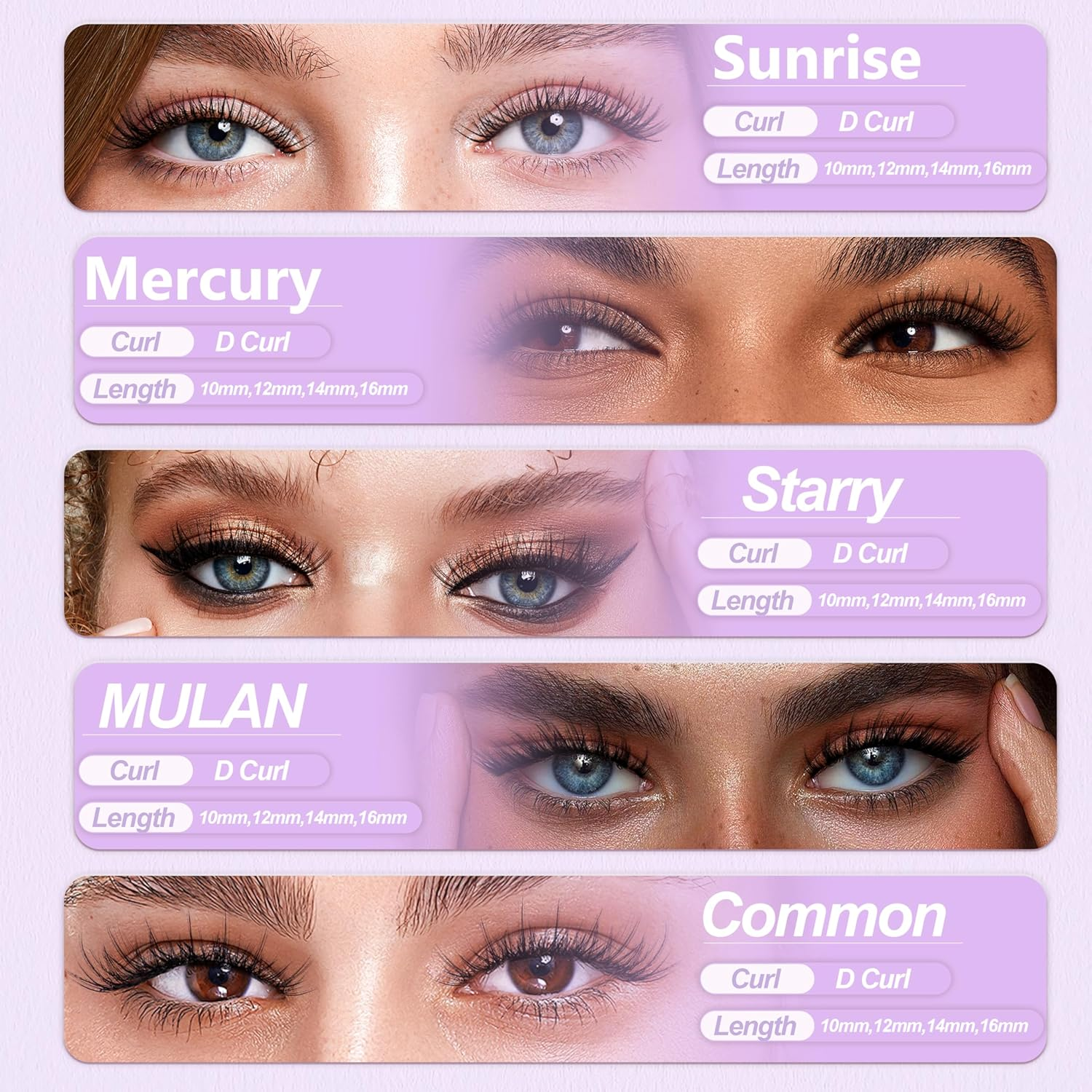 Upgraded,Cat Eye Lash Clusters 10-16Mm D Curl with No Plastic Feel,L Curl Lash Clusters,Ultra-Soft Individual Lashes with Thin Band/Long-Lasting and New Comfort, Mulan Style[Ehszm Beauty] image number 2