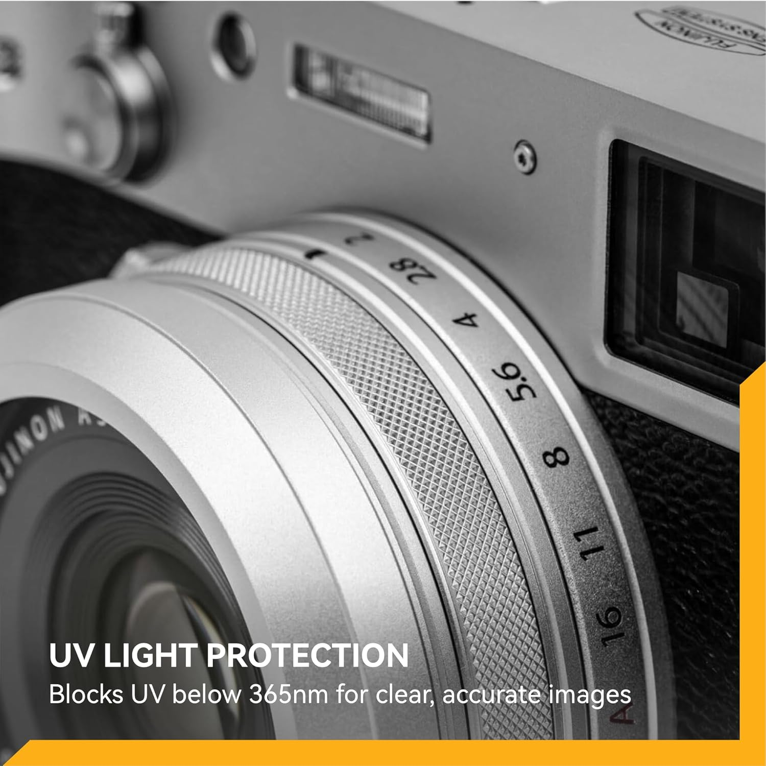 Nisi - NC UV (Black Frame), Camera Lens Protector Filter for Fujifilm X100 Series (X100, X100S, X100F, X100T, X100V, X100VI), Ultraviolet Filter, UV Protection, Optical Glass, Waterproof Nano Coating - Silver image number 3