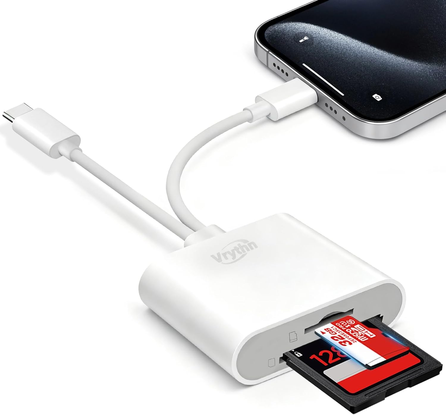 2026 SD Card Reader USB C & Lighting, 2-In-1 Dual Card Slot Memory Card Reader, Portable High-Speed Micro SD/TF Memory Card Adapter Compatible with Iphone 17/16, Macbook Pro, Ipad, and Android image number 2